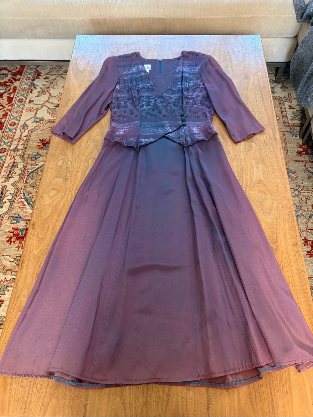 Nina Piccalino Plum Purple iridescent Dress size 8